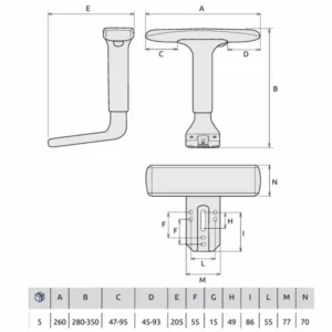dimenzije dviznih rocnih opiral 2D
