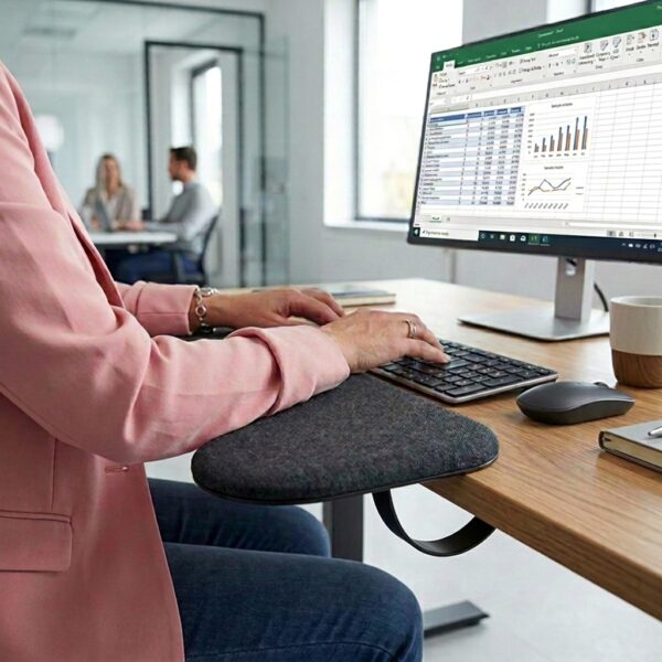 ergonomska podpora za roke ergy comfort v sodobni pisarni