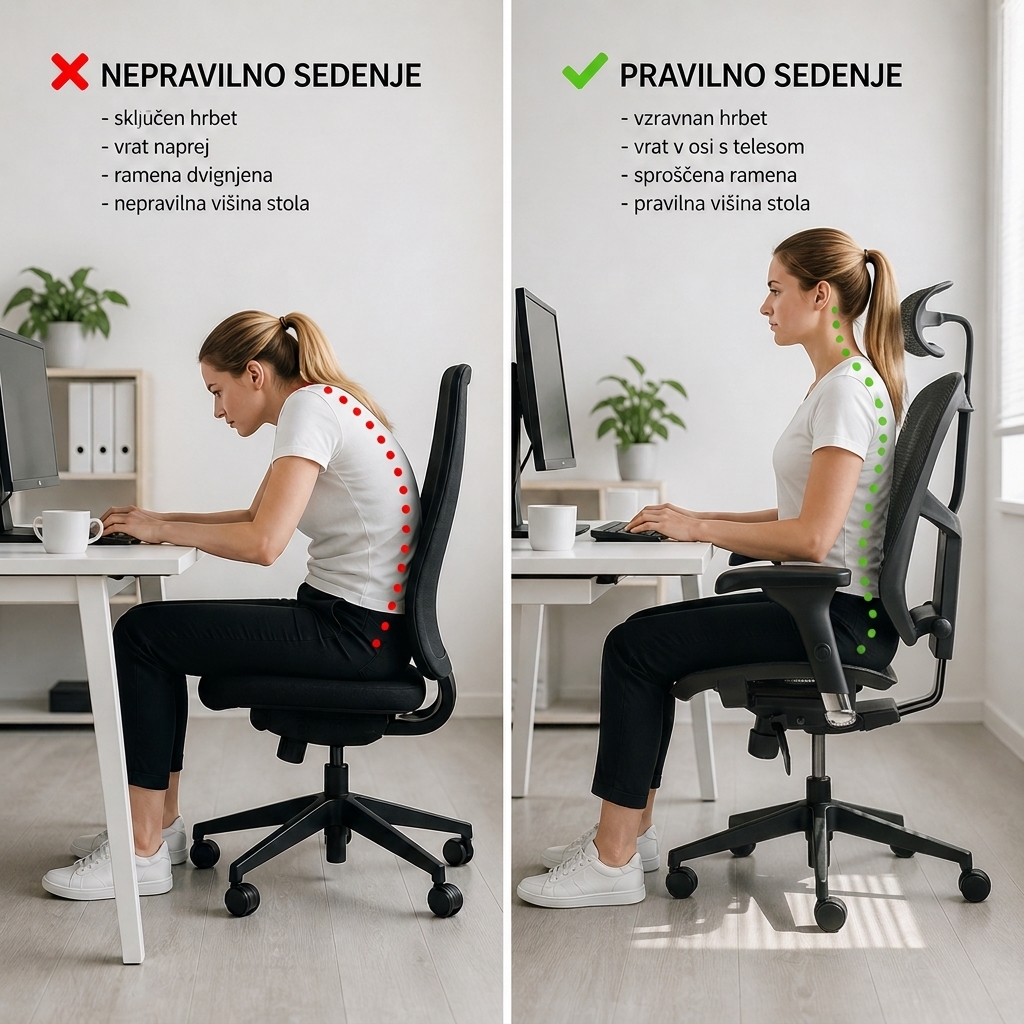 Kako pravilno sedeti 8 ur brez bolecin? Vodnik za zdravo sedenje