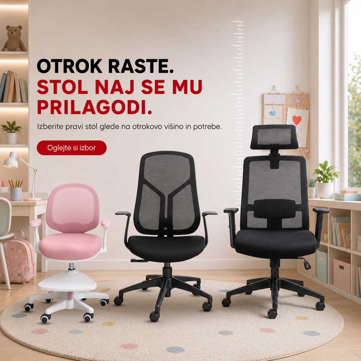 Ergonomski stol za otroka